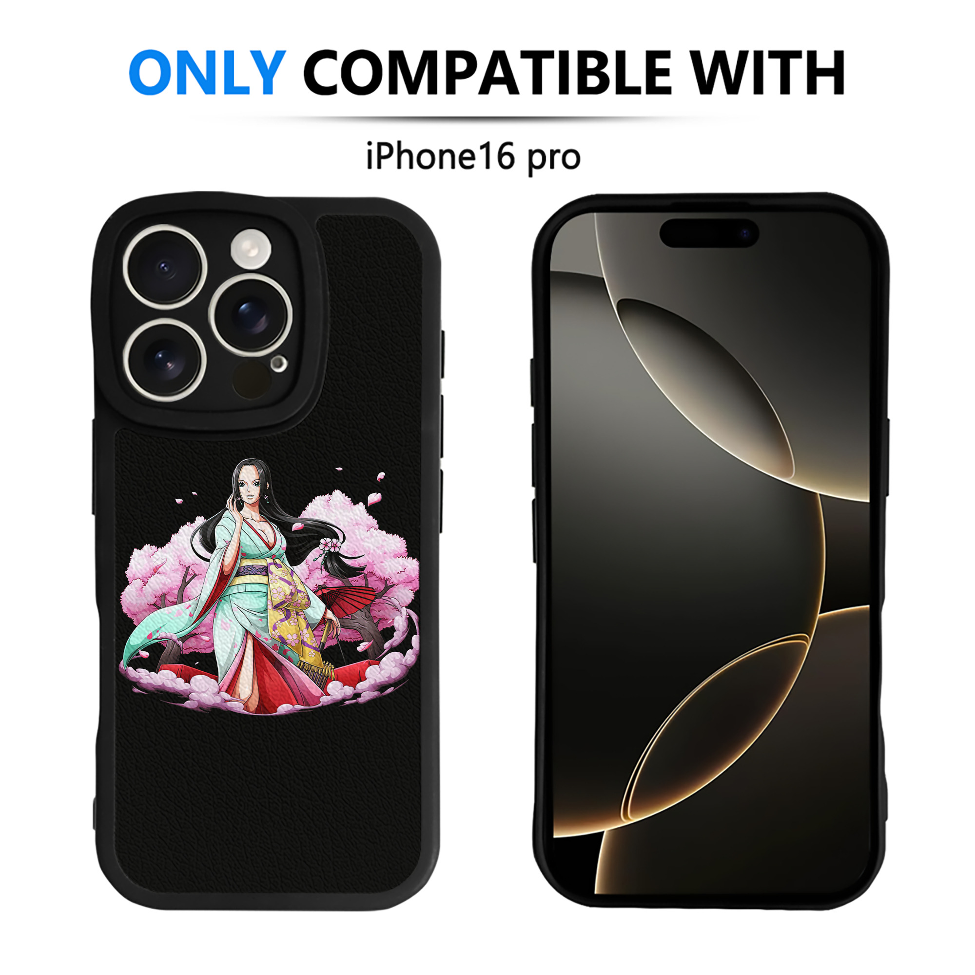 （画像用） ワンピース ボア・ハンコック ONE PIECE Boa·Hancock 【iPhone 16シリーズ対応】シリコンスマホケース（レザー調） 材質：シリコン